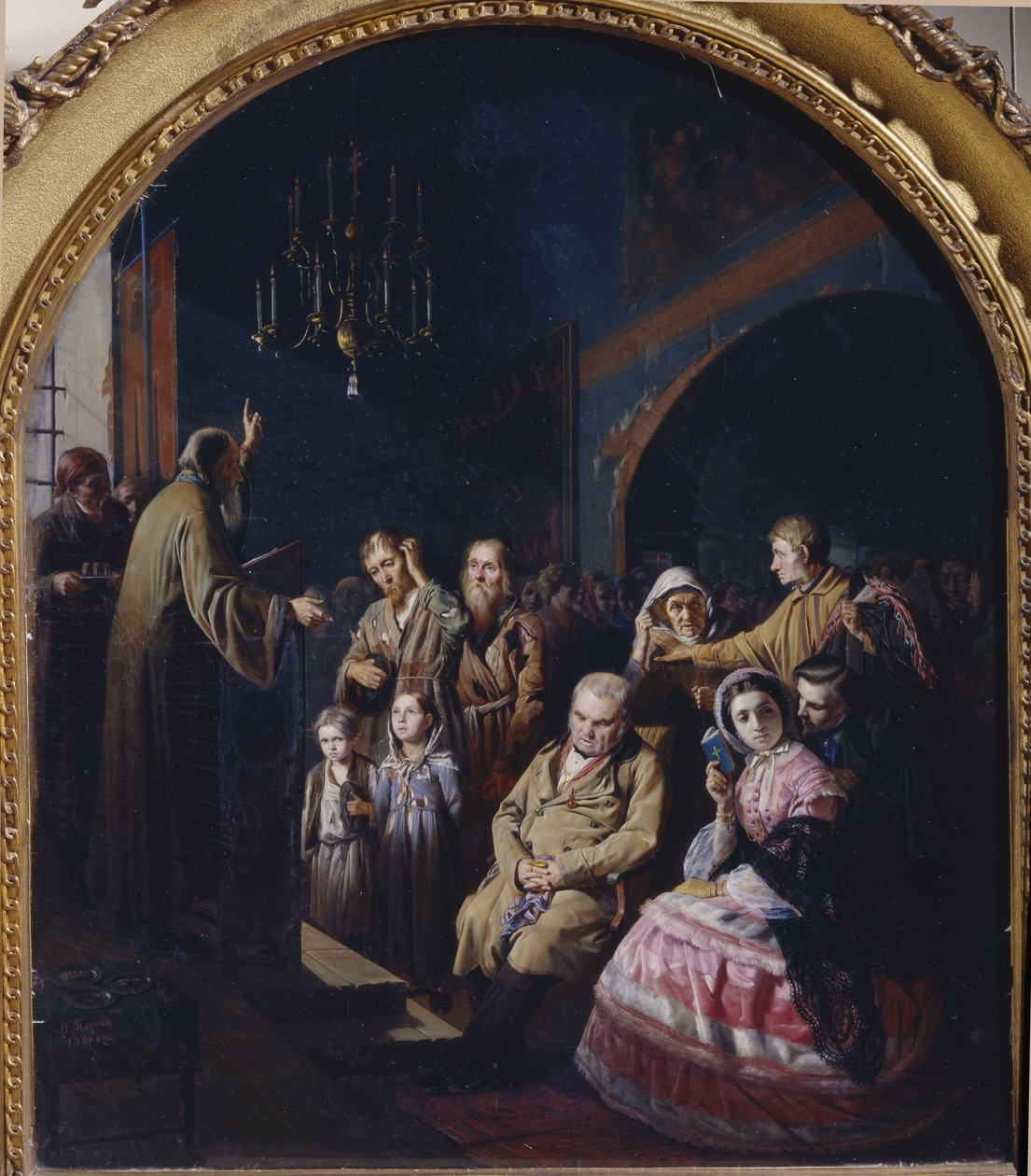 Kazanie na wsi, 1861 autorstwa Vasili Grigorevich Perov