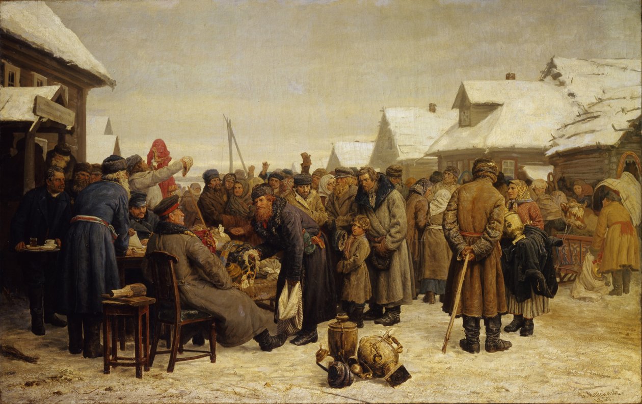 Aukcja majątku publicznego za zaległości autorstwa Vasili Maksimovich Maksimov