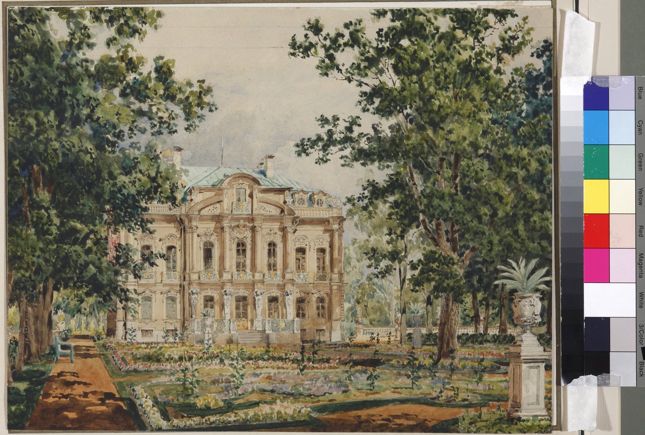 Własna dacza cesarza Aleksandra II w Peterhof autorstwa Vasili Semenovich Sadovnikov