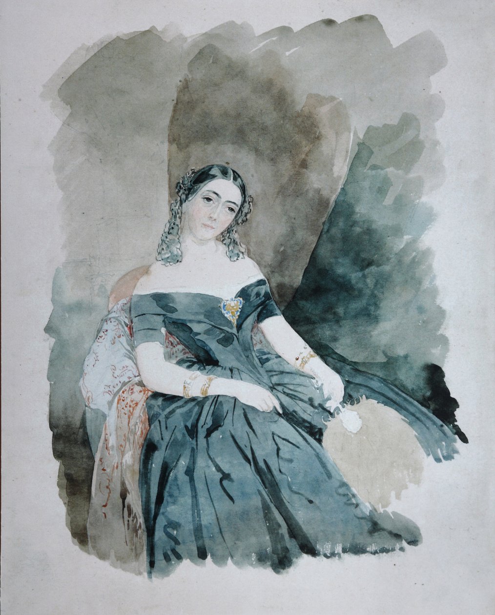 Portret Leonilli Iwanowny Bariatinskiej, księżnej zu Sayn Wittgenstein 1816-1918, 1846 autorstwa Vasili Semenovich Sadovnikov