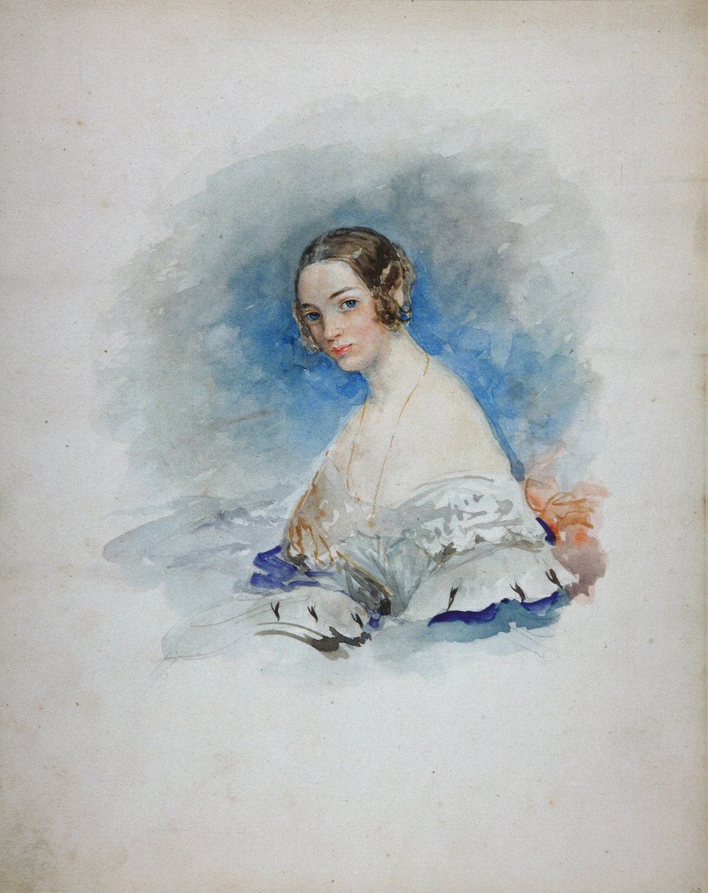 Portret księżnej Marii Iwanowny Koczubej, z domu Bariatinskaya 1818-1843, 1846 autorstwa Vasili Semenovich Sadovnikov