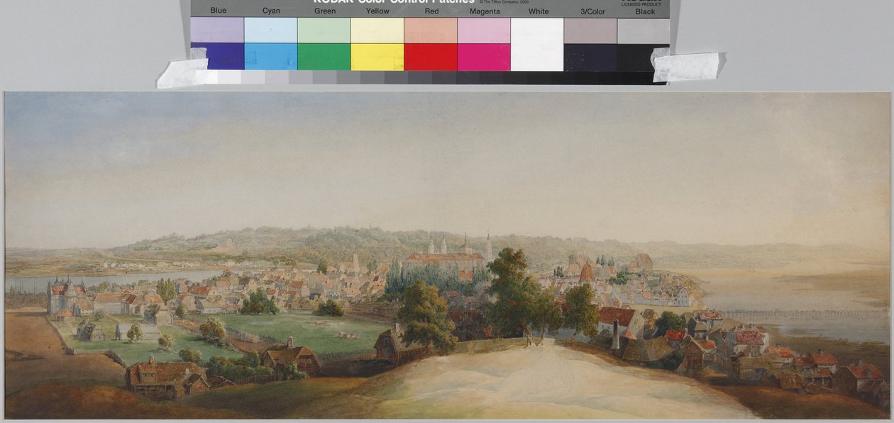 Widok Kowna, Sadovnikov, Wasilij Siemionowicz (1800-1879). Akwarela na papierze, koniec lat 40. XIX wieku. Państwowe Muzeum Historii Sankt Petersburga autorstwa Vasili Semenovich Sadovnikov