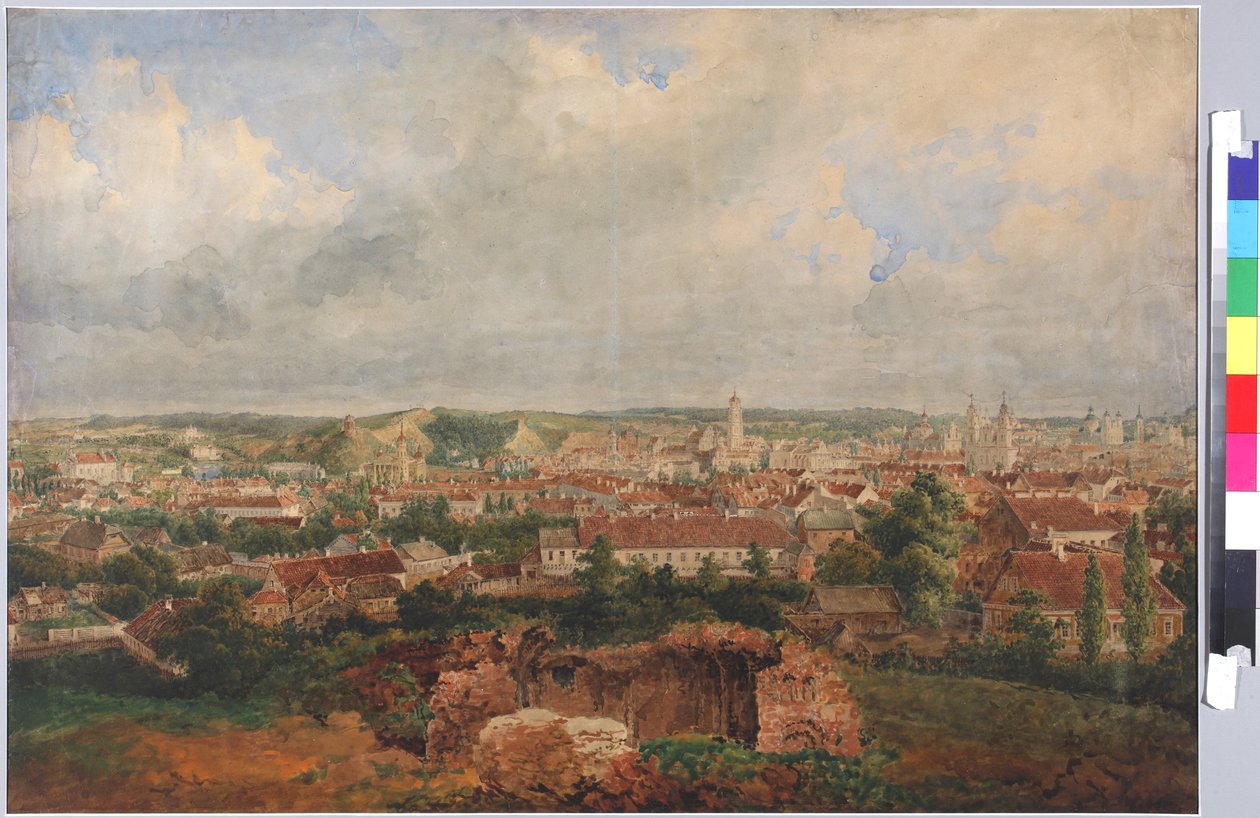 Widok Wilna, Sadovnikov, Wasilij Siemionowicz (1800-1879). Akwarela na papierze autorstwa Vasili Semenovich Sadovnikov