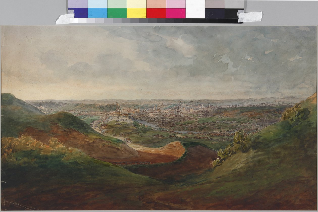 Widok Wilna, Sadovnikov, Wasilij Siemionowicz (1800-1879). Akwarela na papierze autorstwa Vasili Semenovich Sadovnikov