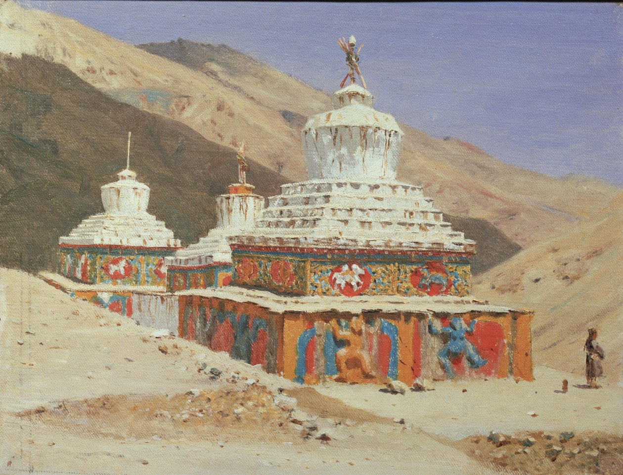 Czorten w Ladakhu, 1875 autorstwa Vasili Vasilievich Vereshchagin