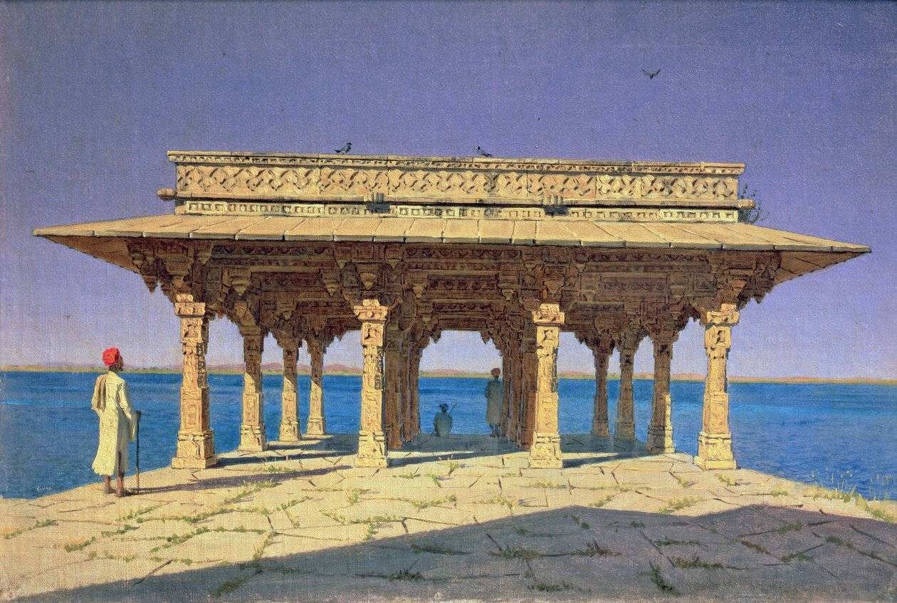 Wieczór nad jeziorem autorstwa Vasili Vasilievich Vereshchagin