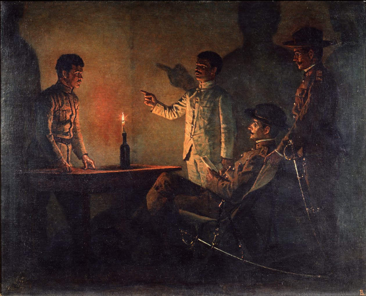 Przesłuchanie dezertera, ok. 1901-1902 autorstwa Vasili Vasilievich Vereshchagin