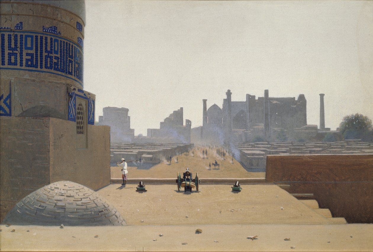 Główna ulica w Samarkandzie wcześnie rano, 1869-1870 autorstwa Vasili Vasilievich Vereshchagin