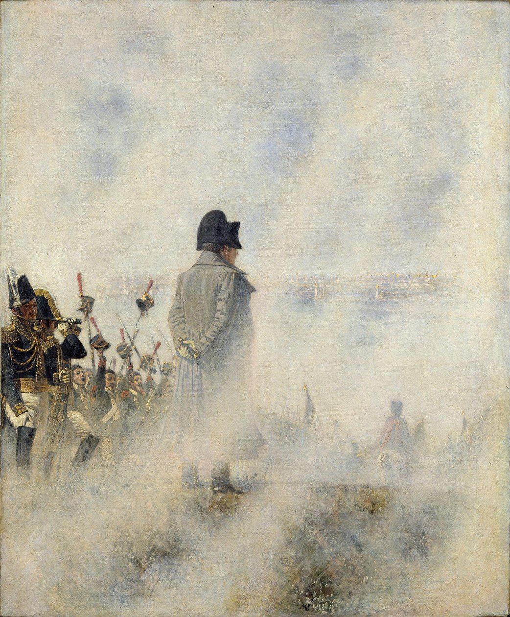 Napoleon Bonaparte - Przed Moskwą. Czekam na delegację bojarów par Vereshchagin, Wasilija Wasiljewicza (1842-1904). olej na płótnie autorstwa Vasili Vasilievich Vereshchagin