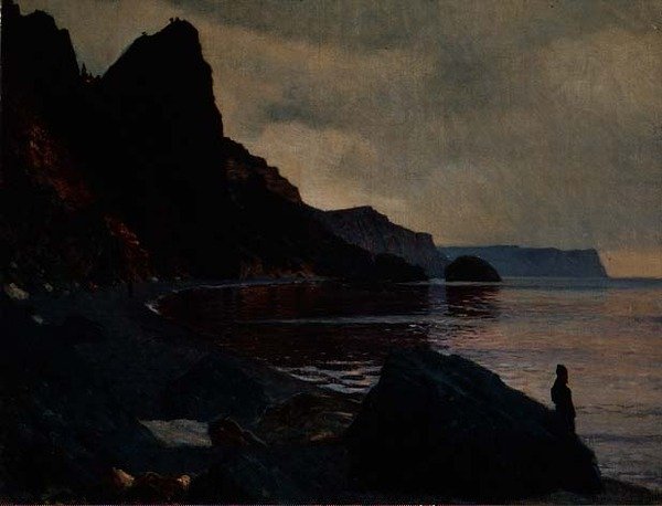 Opodal klasztoru św. Jerzego, Krym, Ukraina (olej na płótnie) autorstwa Vasili Vasilievich Vereshchagin