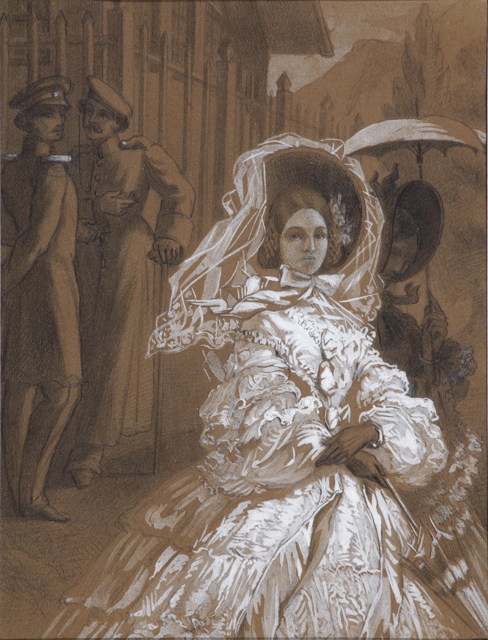 Księżniczka Maria. Ilustracja do powieści „Bohater naszych czasów” Michaiła Lermontowa, 1862 autorstwa Vasili Vasilievich Vereshchagin