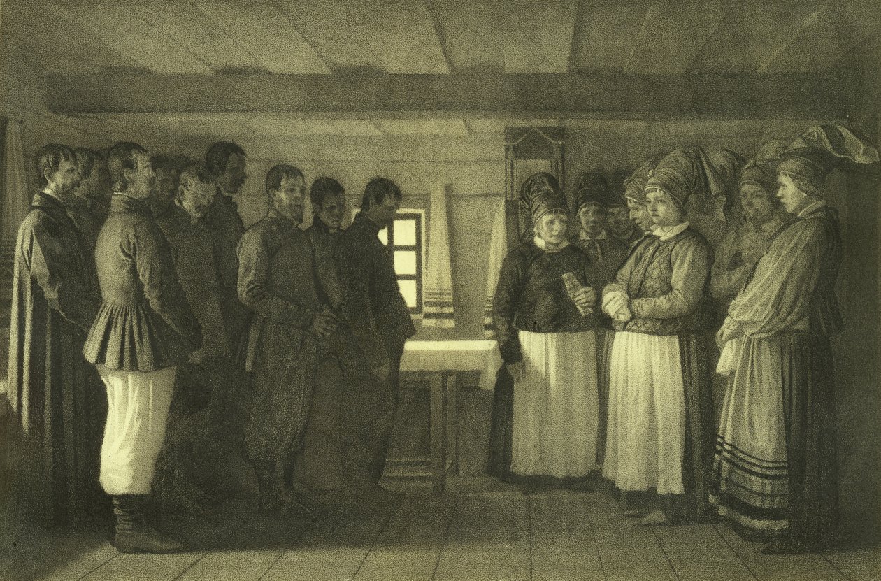 Modlący się Doukhoborowie, 1865 autorstwa Vasili Vasilievich Vereshchagin