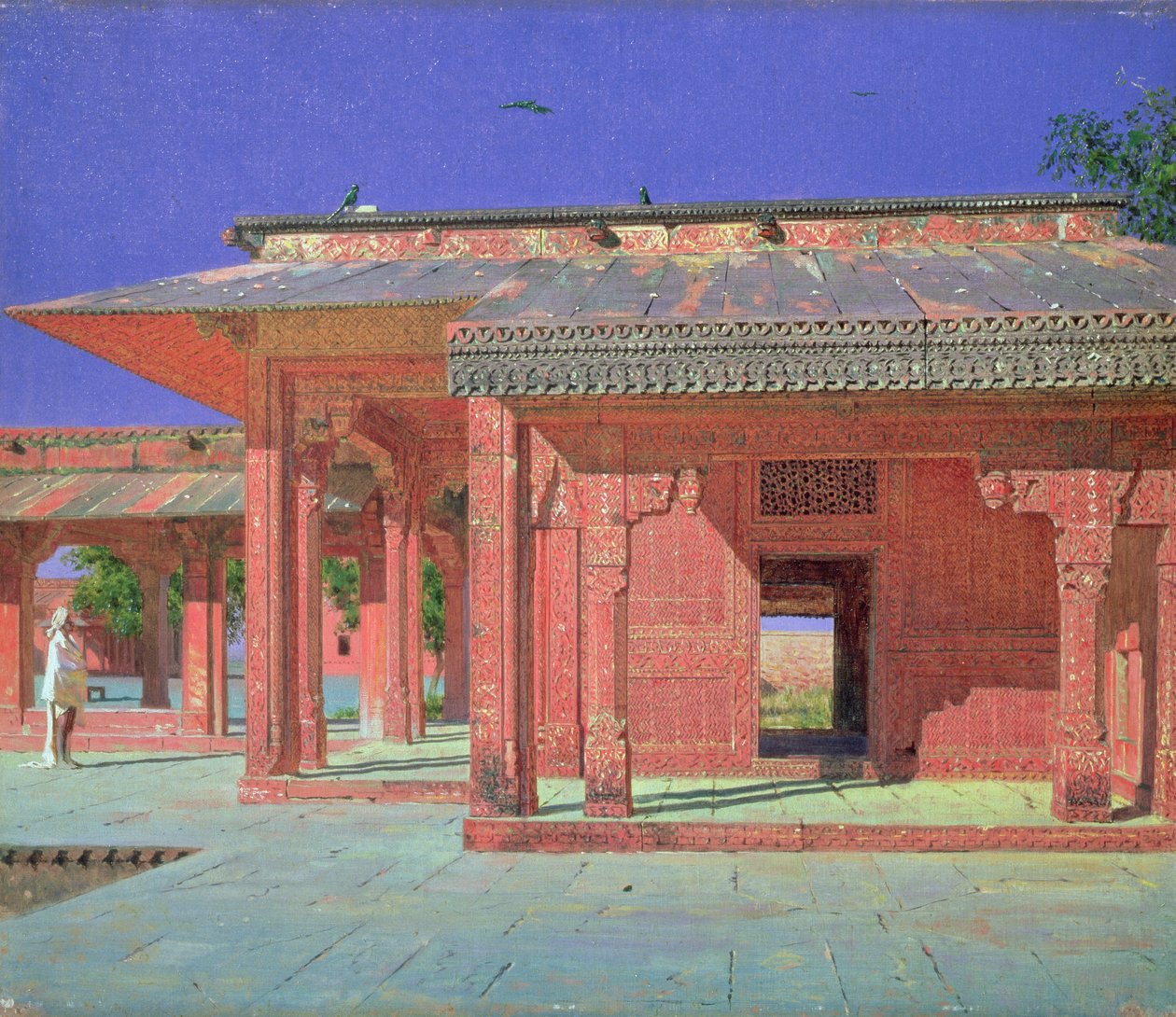 Podwórze w pałacowym haremie, lata 70. XIX w. autorstwa Vasili Vasilievich Vereshchagin