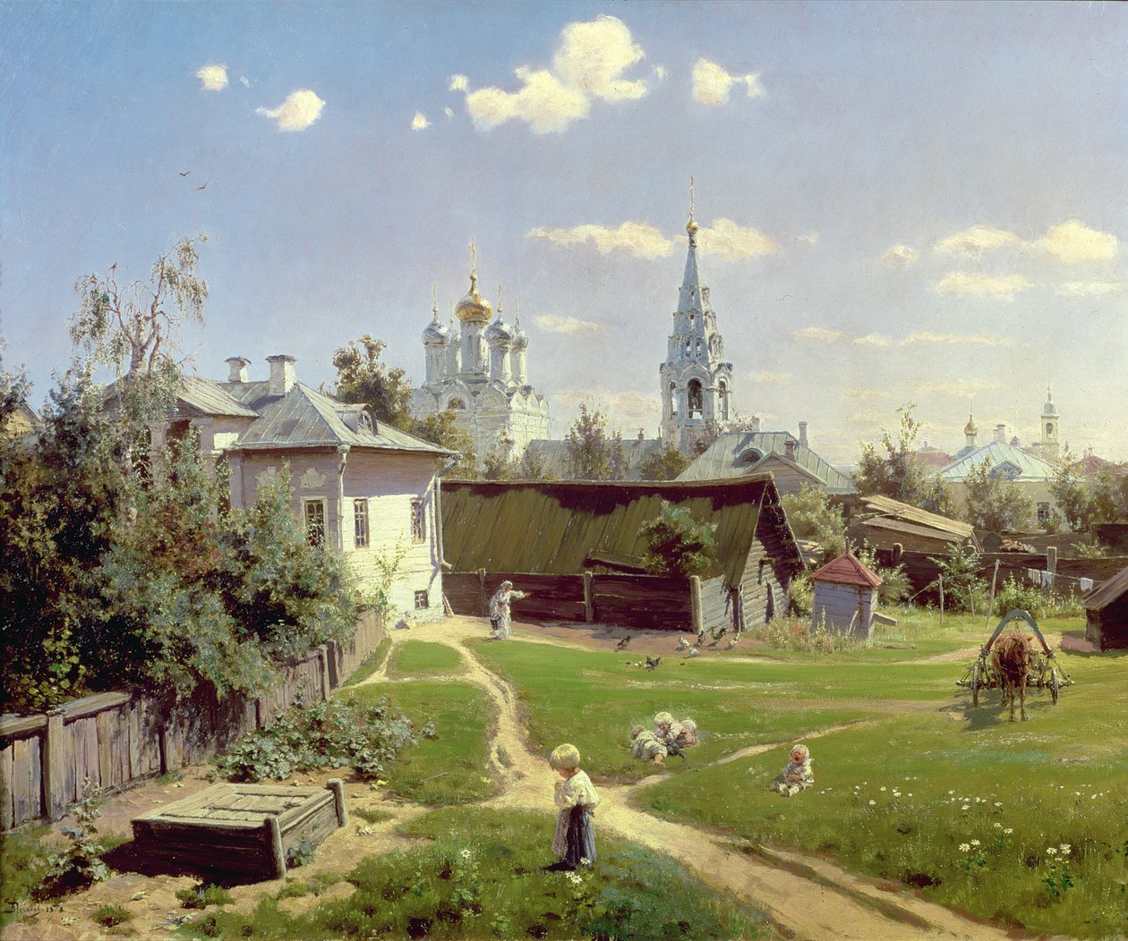 Małe podwórko w Moskwie, 1878 autorstwa Vasilij Dmitrievich Polenov