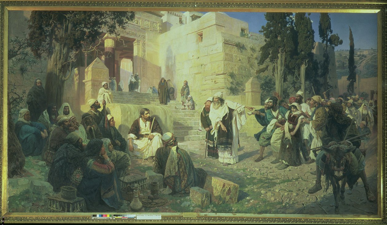 Chrystus i kobieta przyłapana na cudzołóstwie, 1888 autorstwa Vasilij Dmitrievich Polenov