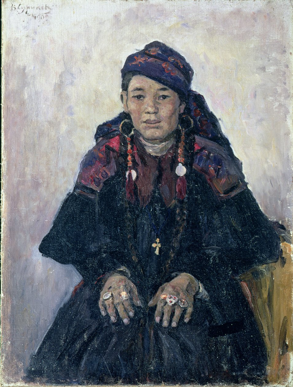 Portret kobiety kozackiej, 1909 autorstwa Vasilij Ivanovic Surikov