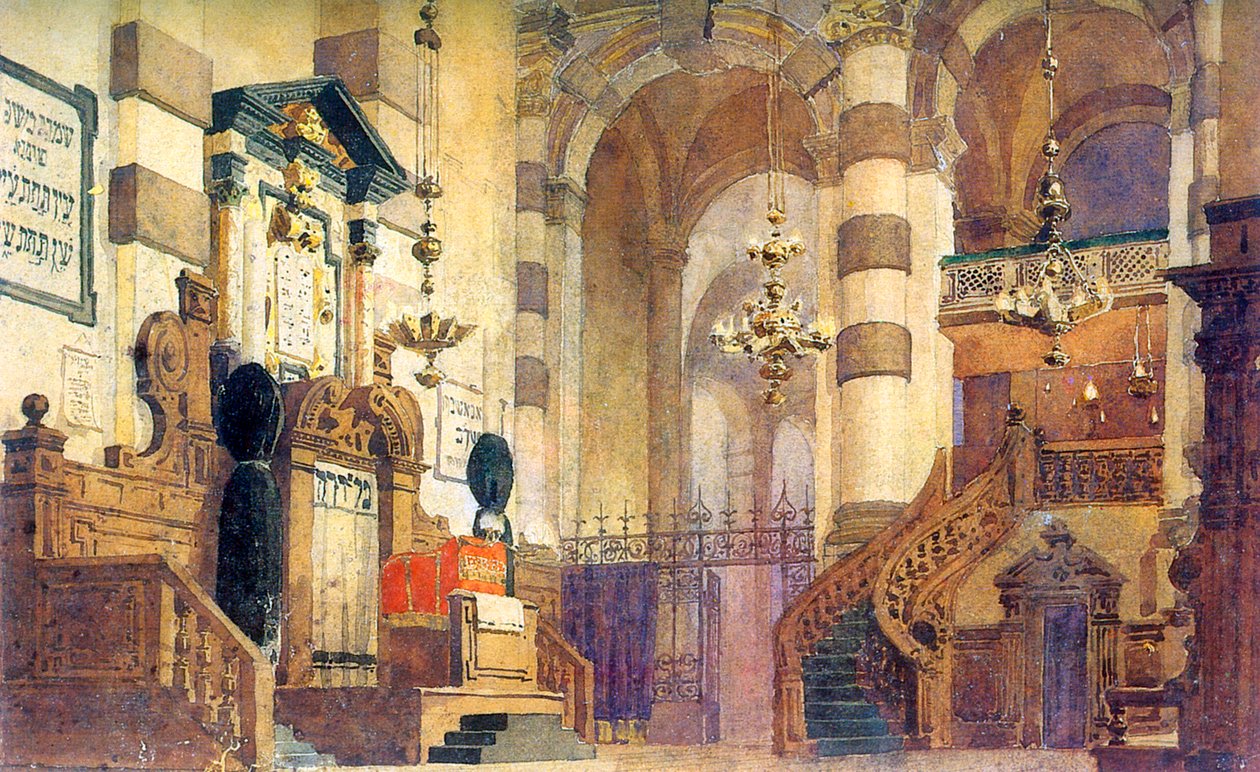 Scenografia do opery „Uriel Acosta” Walentyny Serowej, 1885. autorstwa Vasilij Dmitrievic Polenov