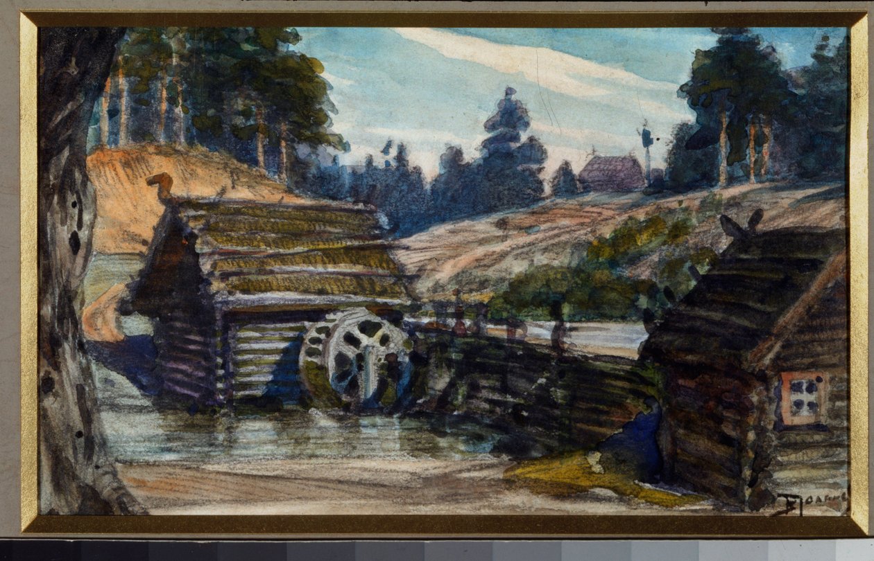 Scenografia do opery Rusałka Aleksandra Dargomyżskiego (1813-69) autorstwa Vasilij Dmitrievich Polenov