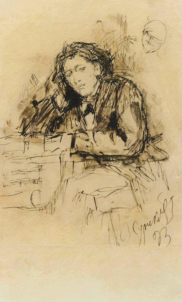 Portret kompozytora Antona Rubinsteina 1829-1894, 1893. autorstwa Vasilij Ivanovic Surikov