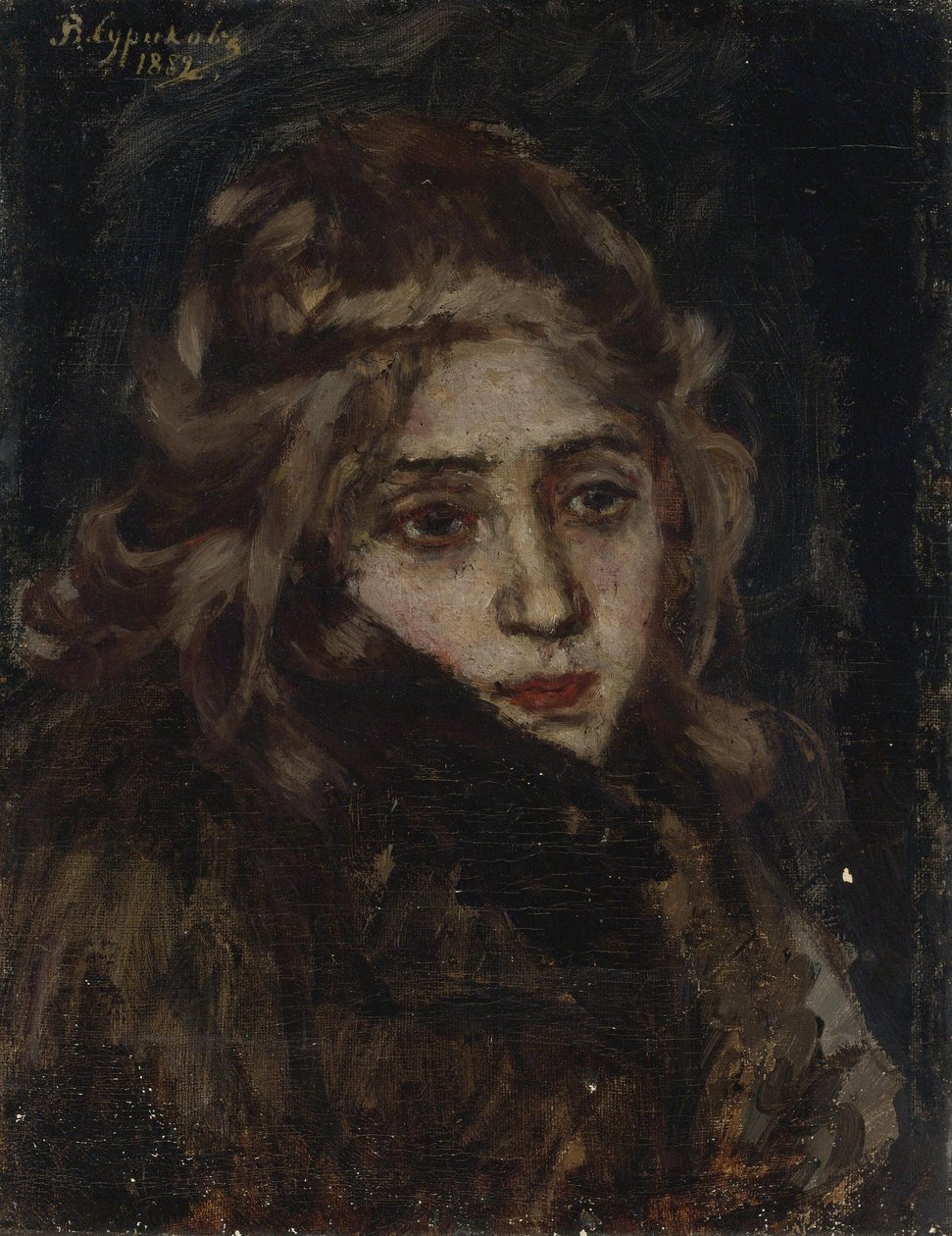 Księżniczka Maria Aleksandrowna Mieńszikowa. Studium dla Mienszykowa w Bieriezowie, 1882 r. autorstwa Vasilij Ivanovic Surikov