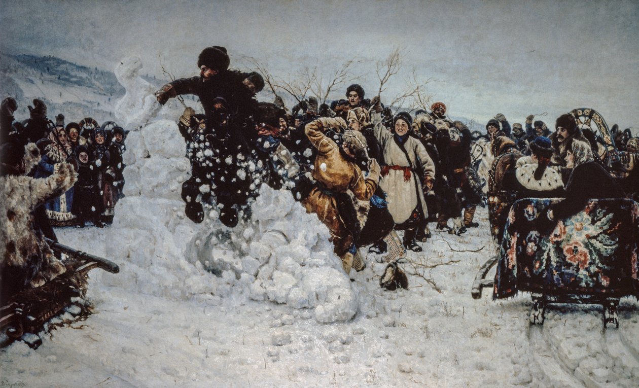 Burza śnieżna na twierdzy autorstwa Vasilij Ivanovic Surikov