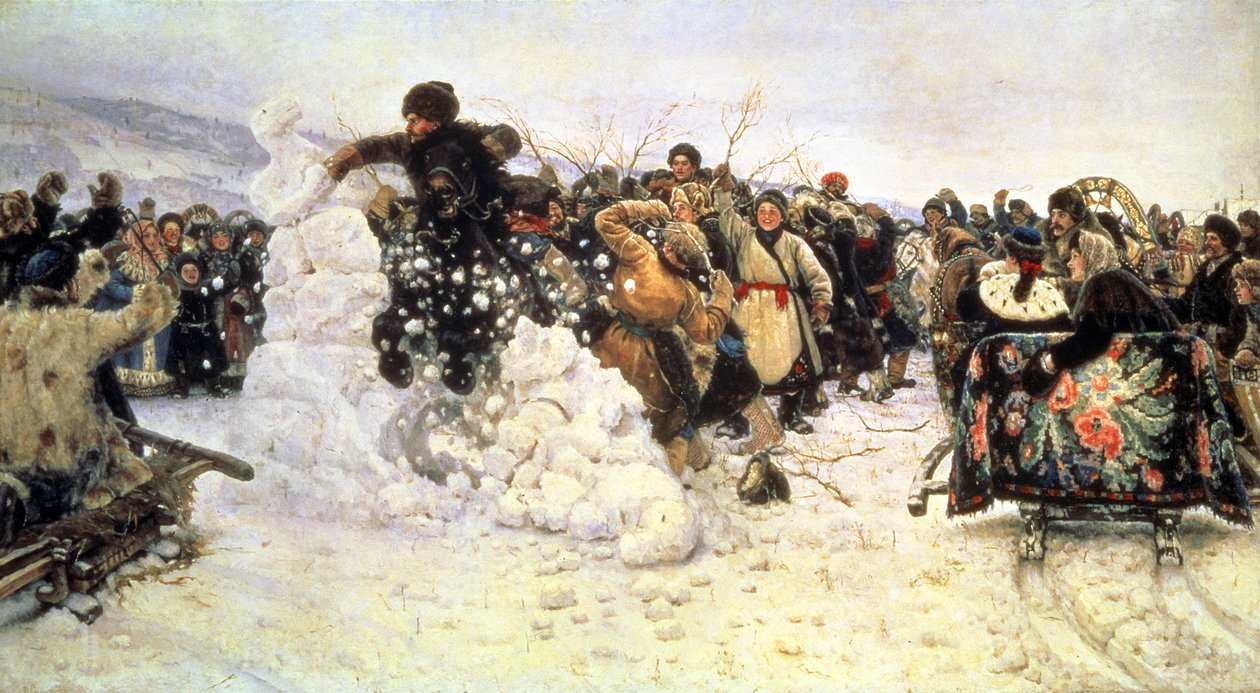 Zdobycie śnieżnej twierdzy, 1891 autorstwa Vasilij Ivanovic Surikov
