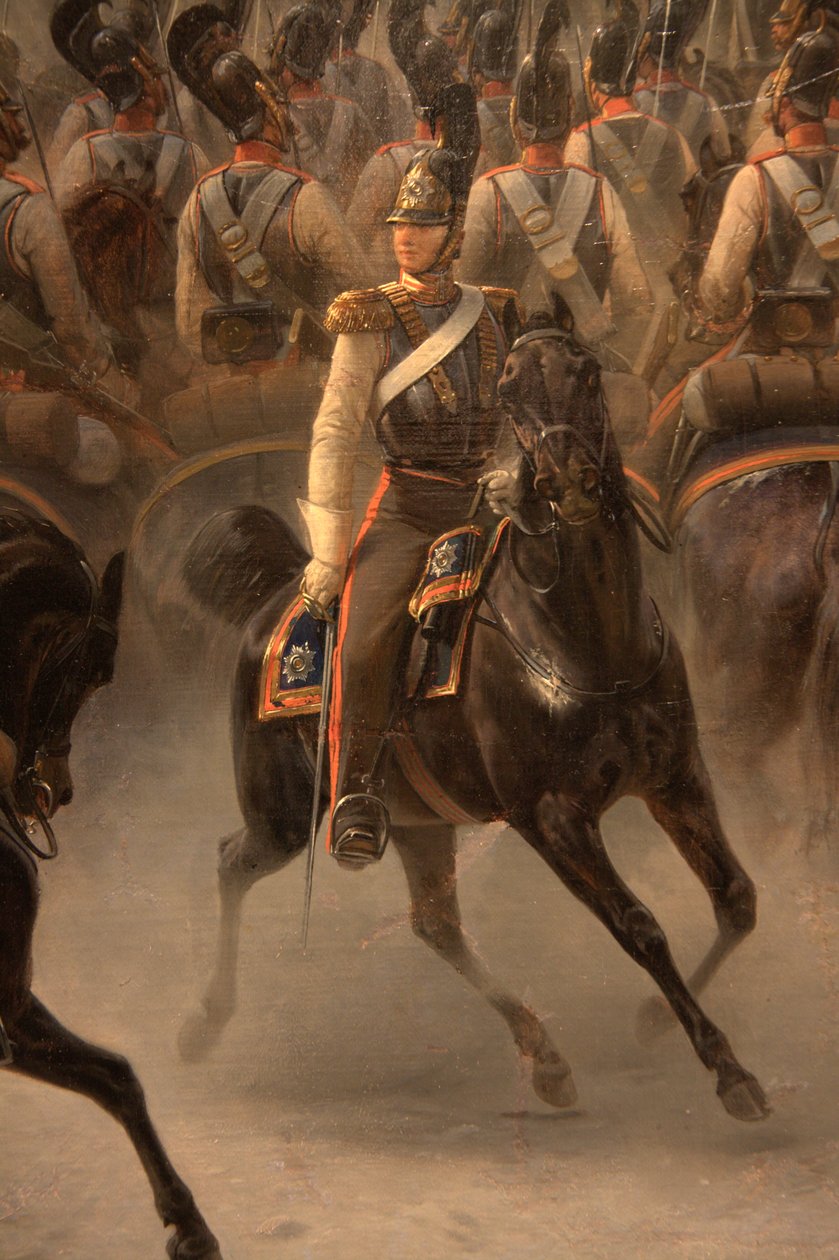 Atak na plac dekabrystów przez pułk gwardii konnej 14 grudnia 1825 r. autorstwa Georg Wilhelm Timm
