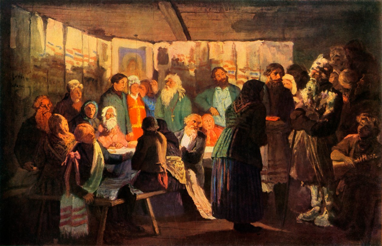„Mag przybywa na wesele wiejskie”, 1874, 1965. autorstwa Vasily Maksimov