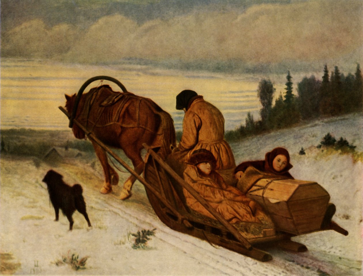 „Towarzyszenie zmarłym”, 1865, 1965. autorstwa Vasily Perov