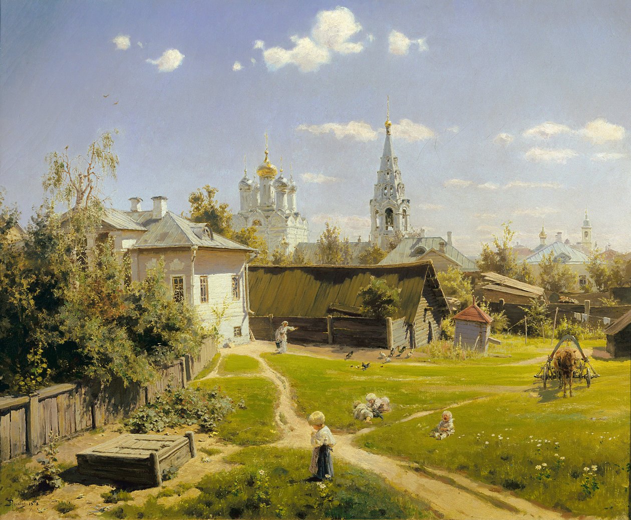 Moskiewski dziedziniec autorstwa Vasily Polenov