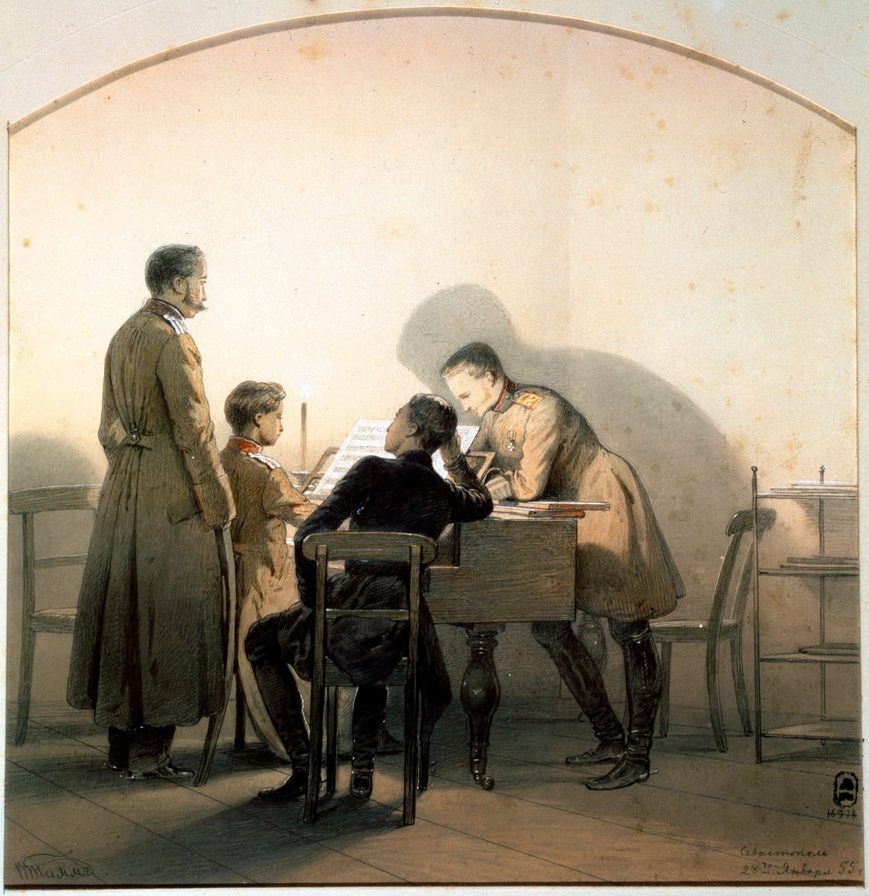 Przy fortepianie”, 1855. autorstwa Georg Wilhelm Timm