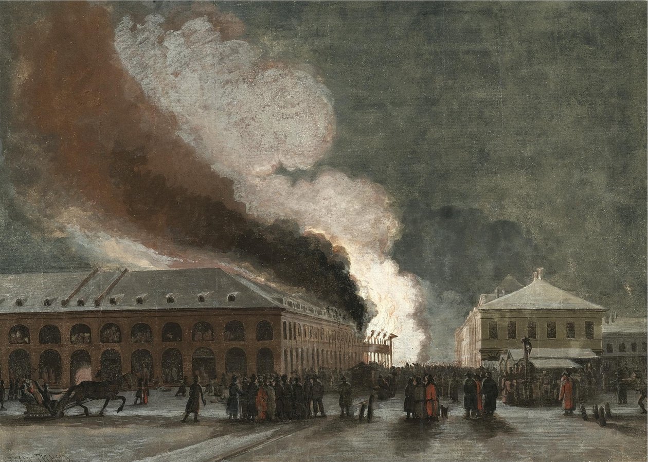 Pożar w handlu solą autorstwa Georg Wilhelm Timm