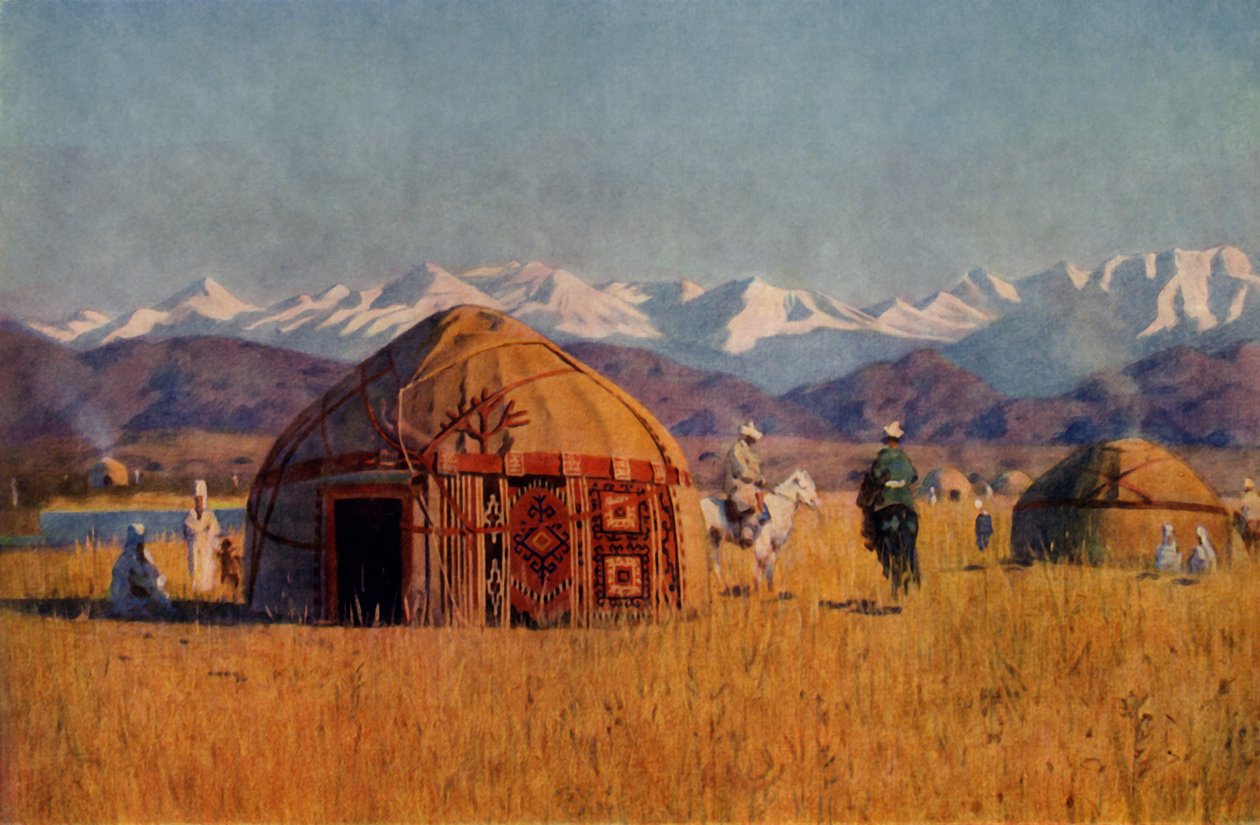Kirgiz yourta nad rzeką Chu, 1869-1870, 1965. autorstwa Vasily Vereshchagin