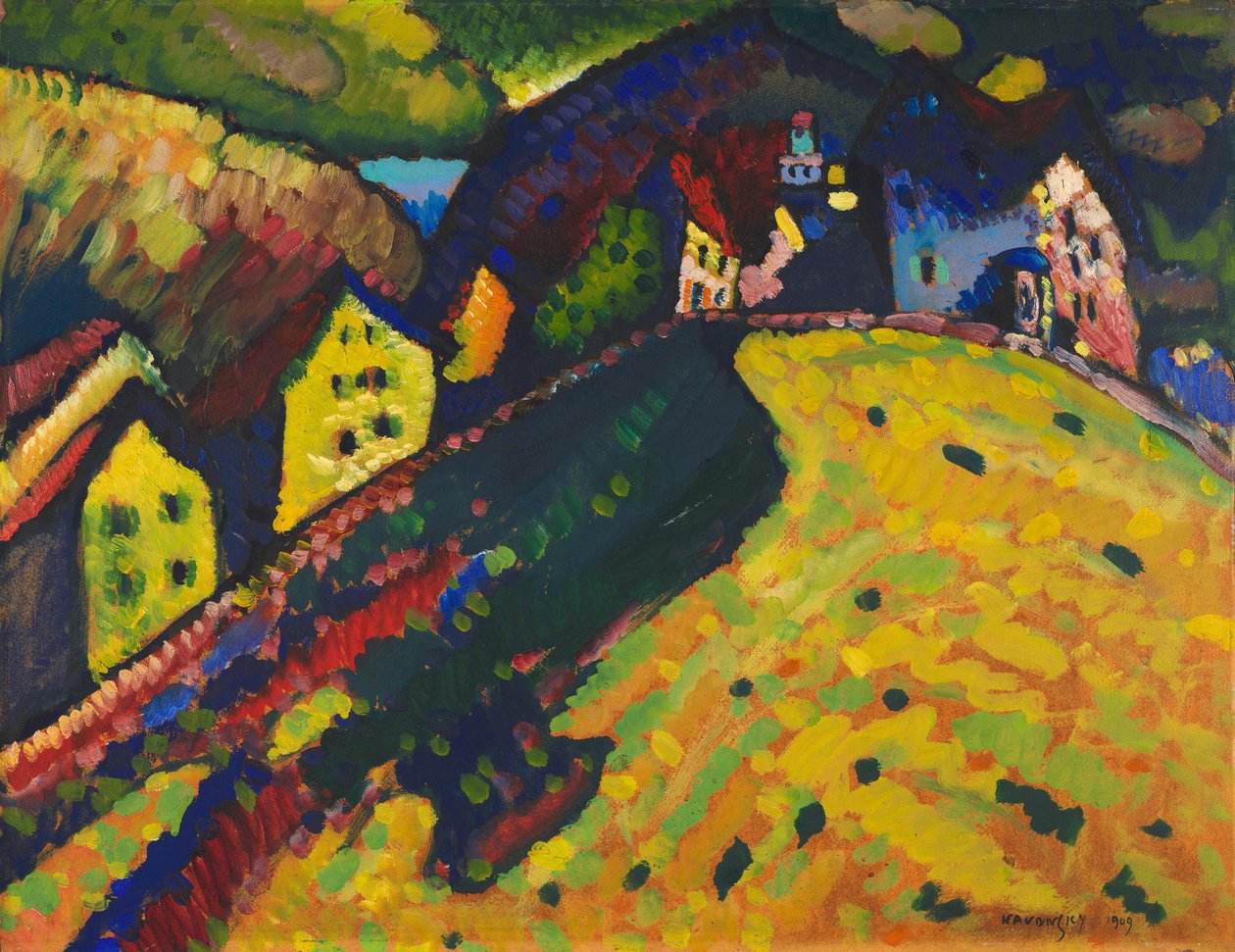 Domy w Murnau, 1909. autorstwa Wassily Kandinsky