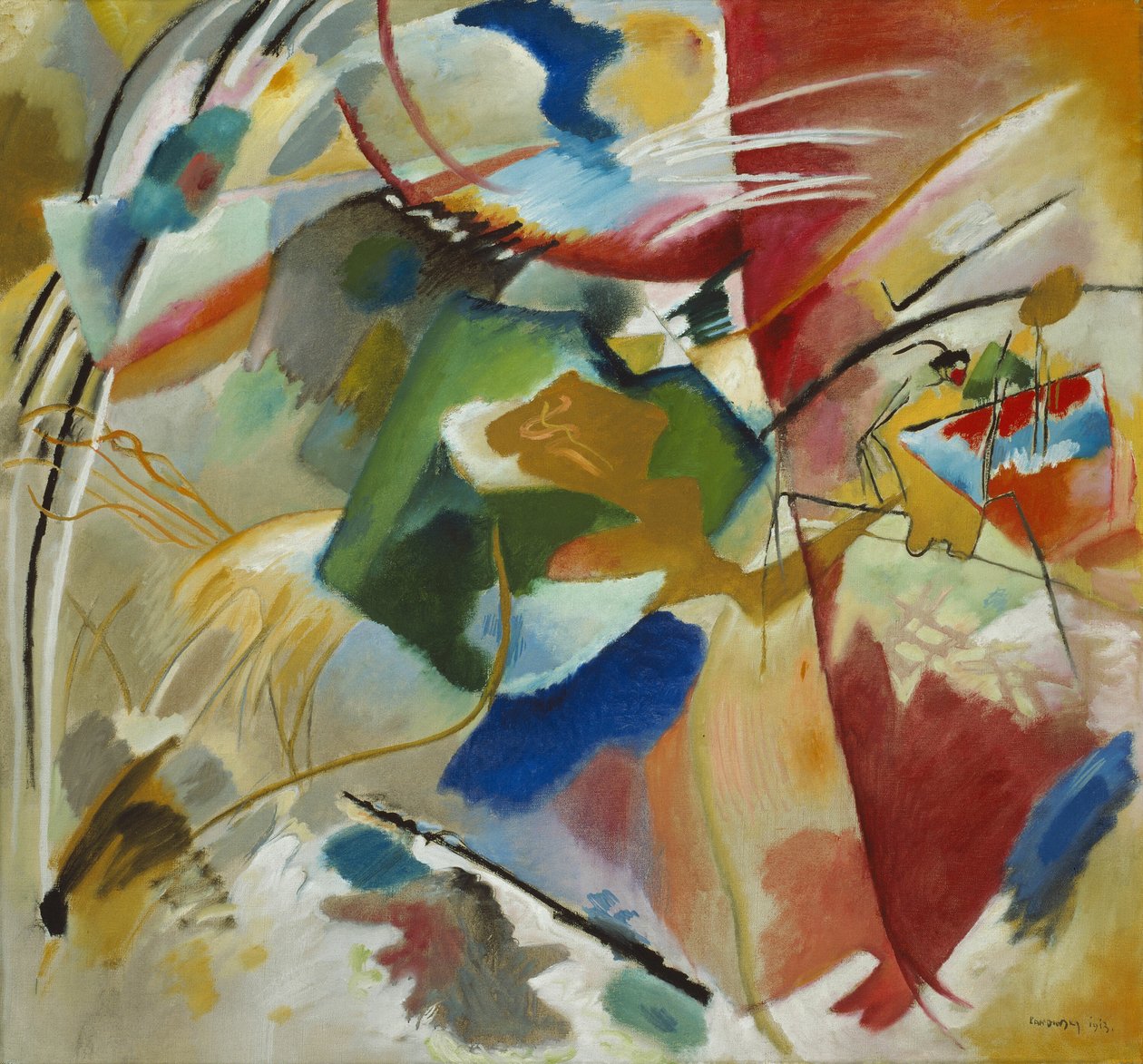 Malarstwo z Zielonym Centrum, 1913. autorstwa Wassily Kandinsky