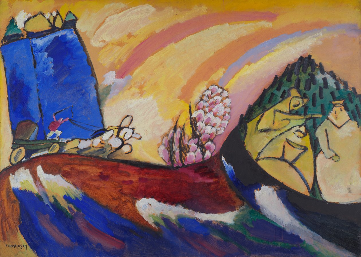 Malowanie z Trojką, 4036. autorstwa Wassily Kandinsky