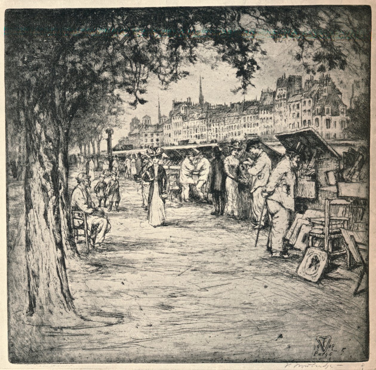Wzdłuż nabrzeża, 1915 autorstwa Vaughan Trowbridge