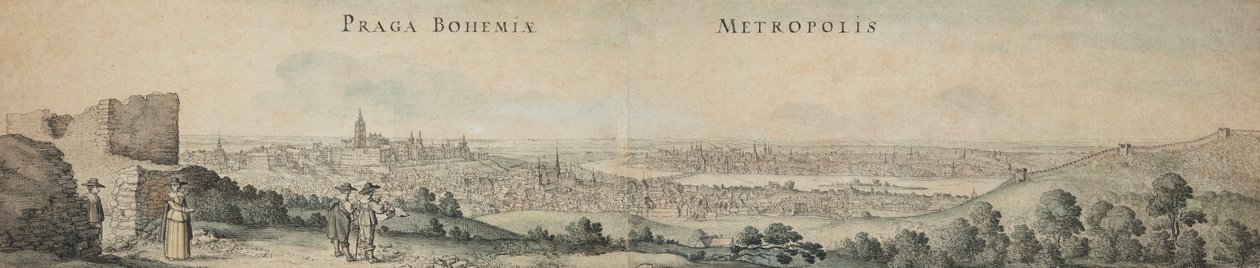 Wspaniały widok na Pragę? autorstwa Václav Hollar