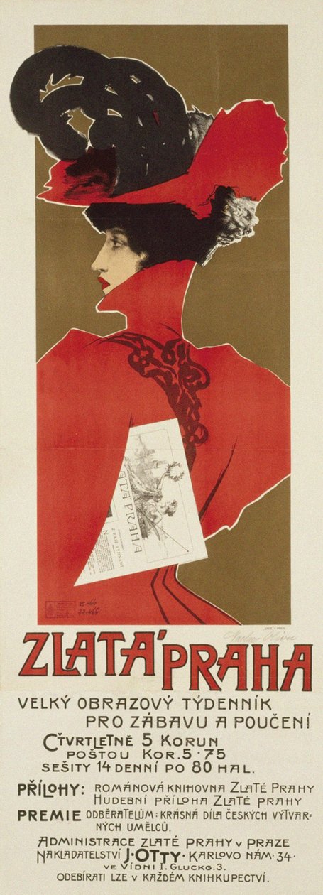 Złota Praga, 1898 autorstwa Václav Oliva