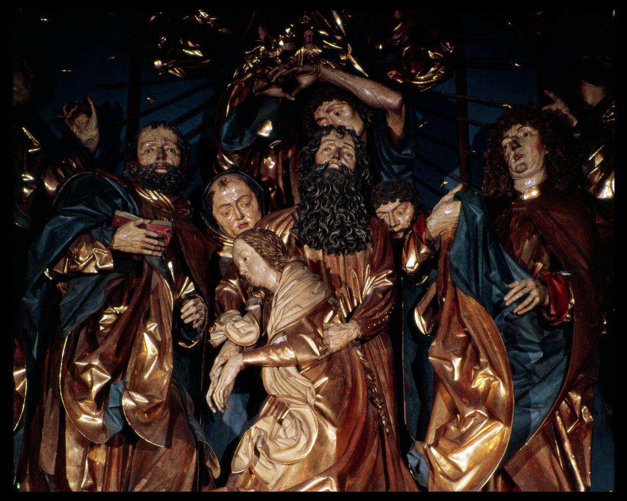 Zaśnięcie i Wniebowzięcie NMP, detal ołtarza, ok. 1477-89 (drewno) autorstwa Veit or Wit Stoss