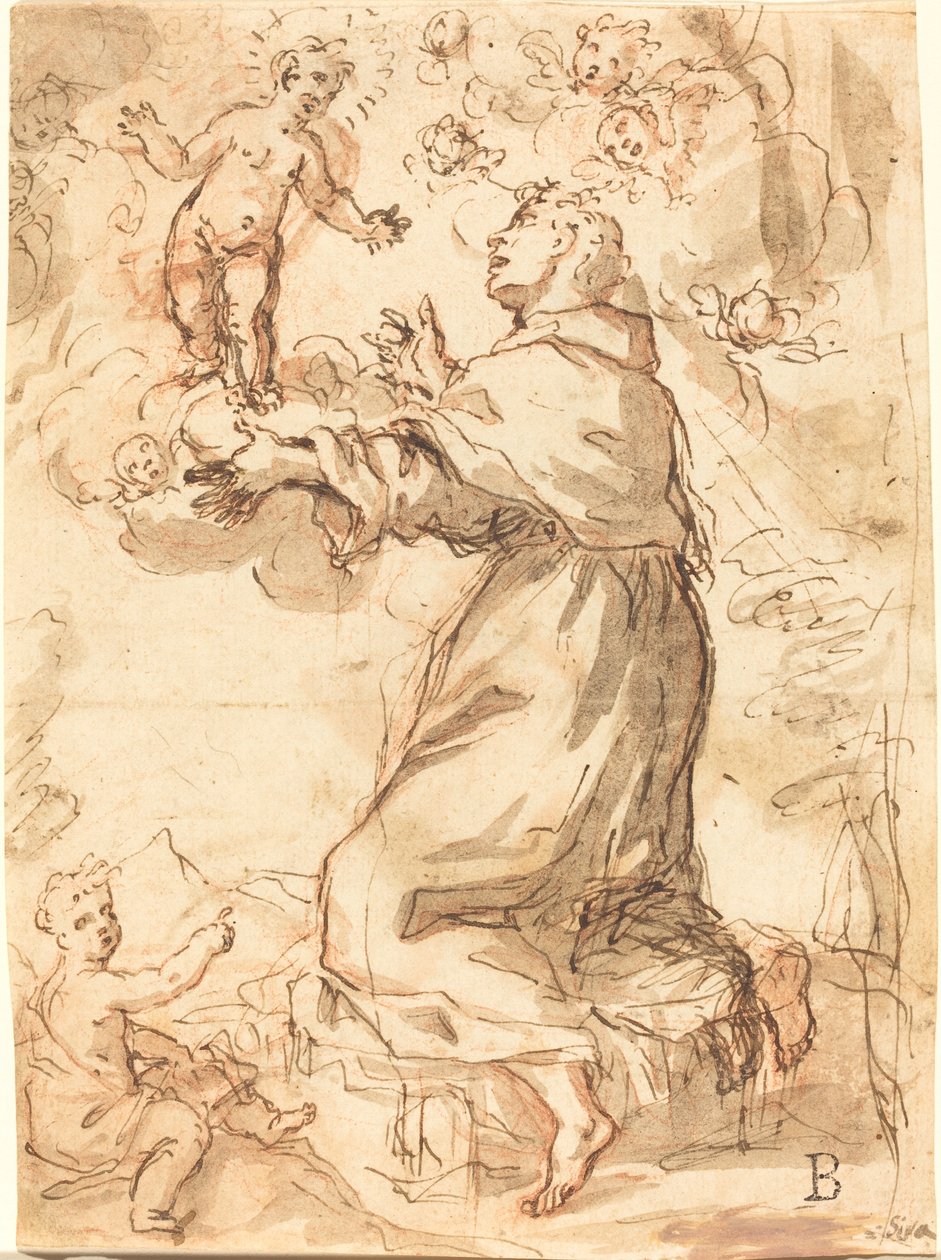Dzieciątko Chrystus ukazujące się św. Franciszkowi autorstwa Venetian 17th Century