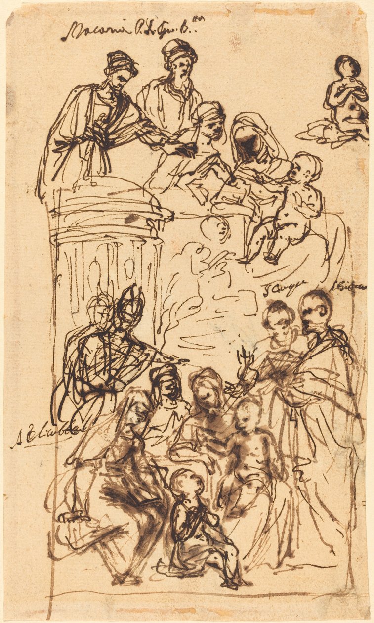 Madonna z Dzieciątkiem ze świętymi autorstwa Venetian 17th Century