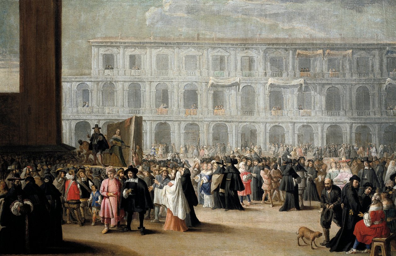 Karnawał na Placu św. Marka w Wenecji autorstwa Venetian School