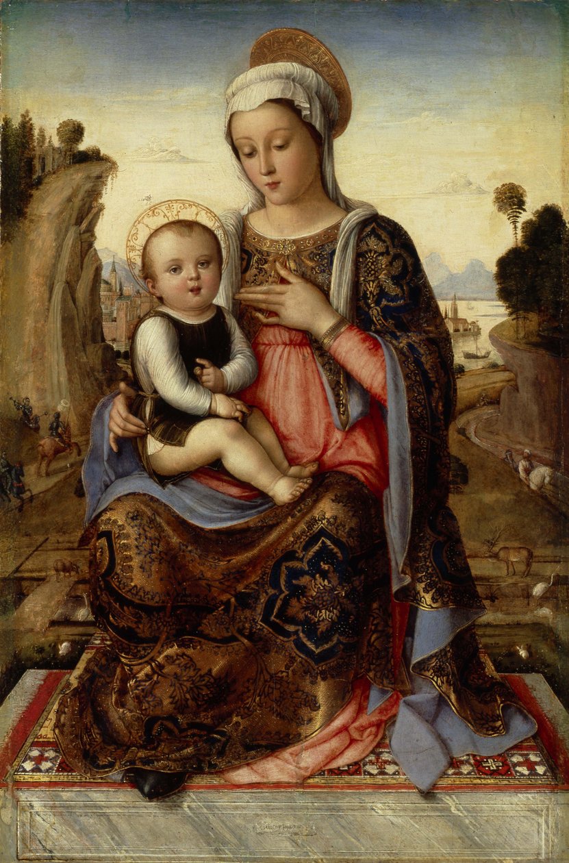 Dziewica z Dzieciątkiem, XV wiek autorstwa Venetian master