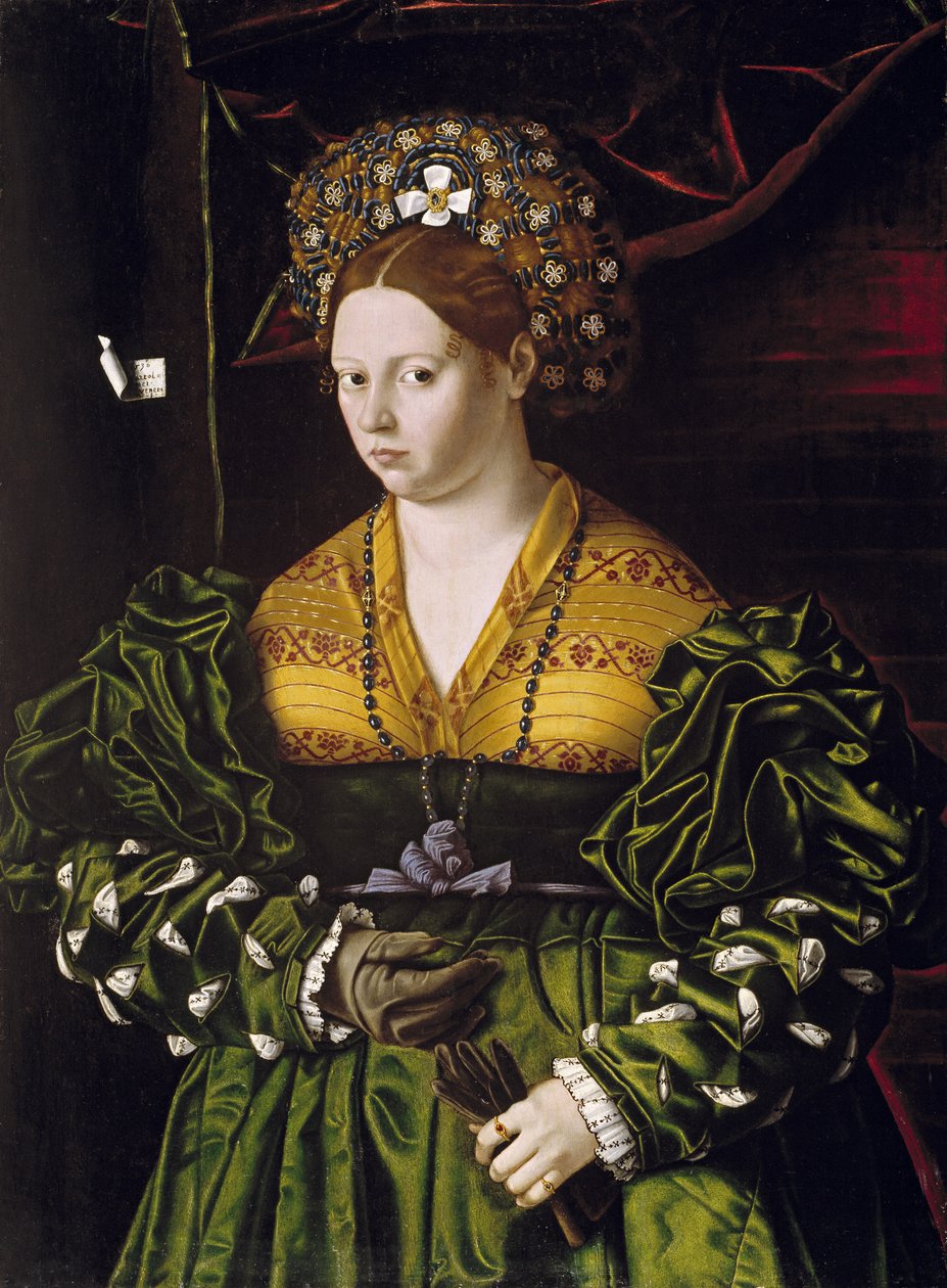 Portret damy w zielonej sukni autorstwa Veneto Bartolomeo