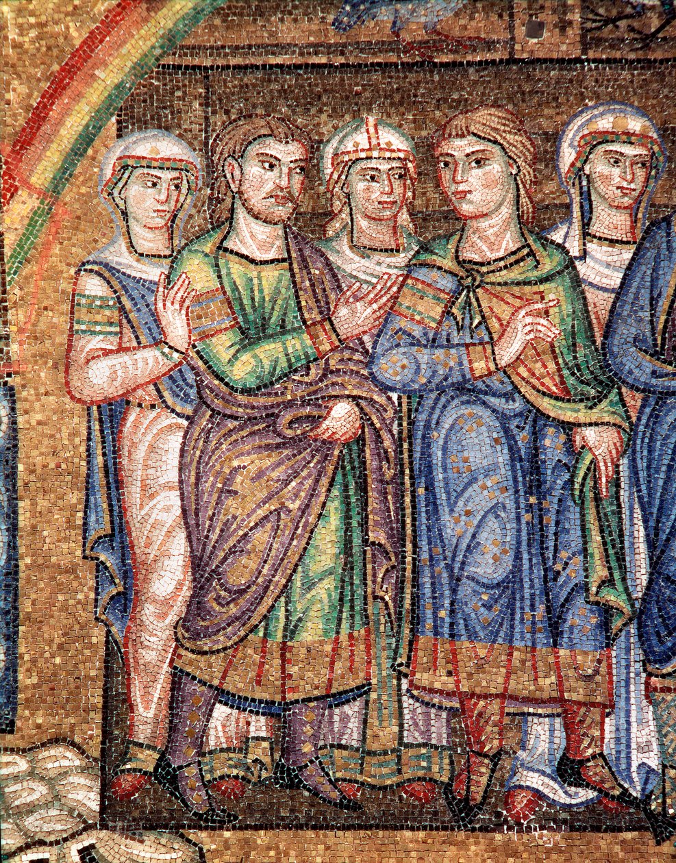 Życie Noego, synów Noego (szczegół mozaiki) autorstwa Veneto Byzantine School