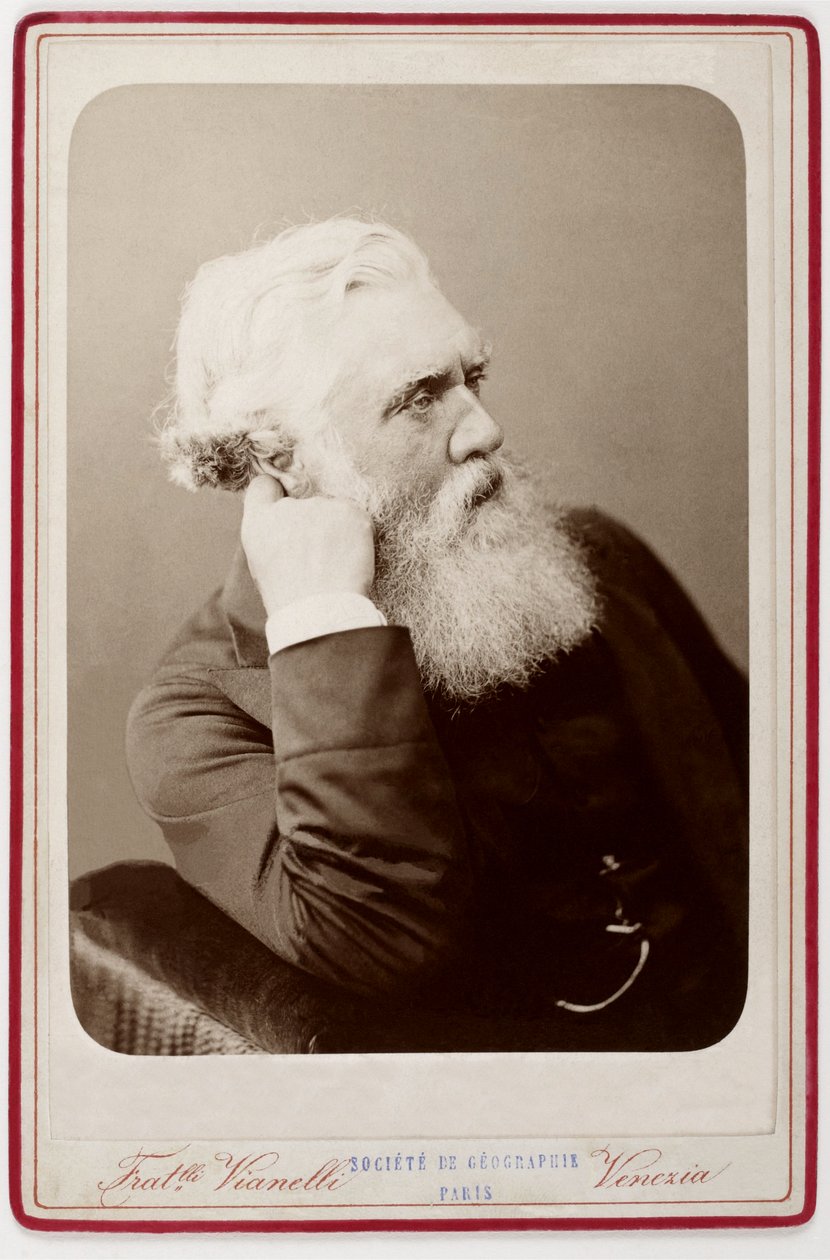 Austen Henry Layard (1817 - 1894), podróżnik, archeolog, pism klinowy, historyk sztuki, rysownik, kolekcjoner, pisarz, polityk i dyplomata, najbardziej znany jako odkrywca Nimrud autorstwa Venezia Upload Fratelli Vianelli