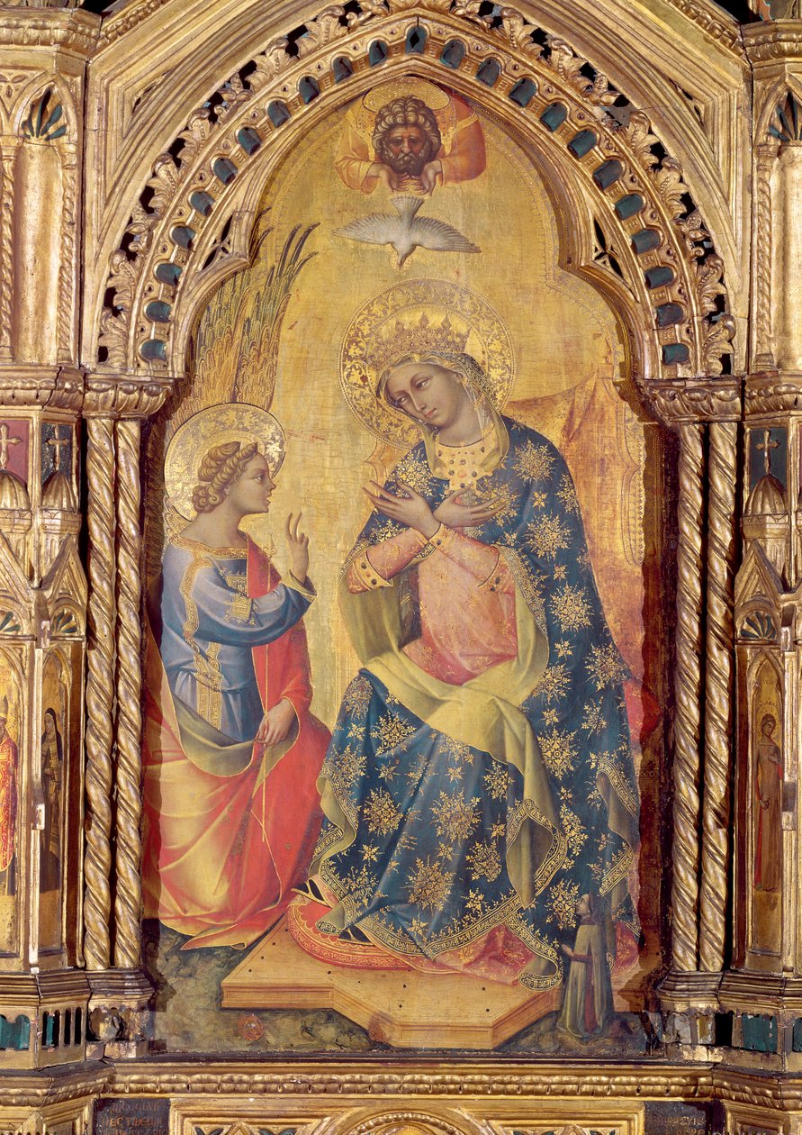Zwiastowanie (część poliptyku) autorstwa Lorenzo Veneziano