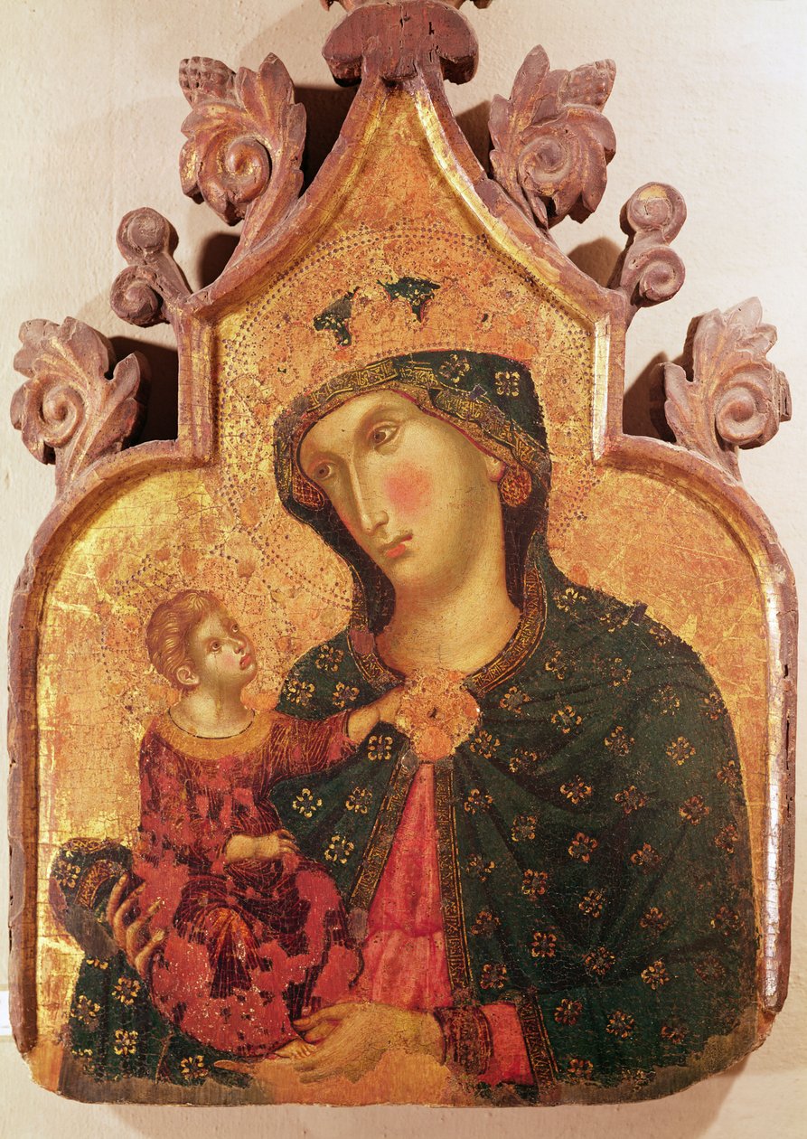 Dziewica z Dzieciątkiem (tempera na panelu) autorstwa Lorenzo Veneziano