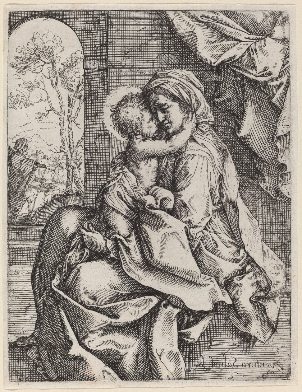 Dziewica i Dziecko autorstwa Ventura Salimbeni after Guido Reni